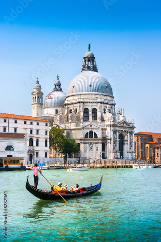 Gondola on Canal Grande with Santa Maria della Salute, Venice © JFL Photography