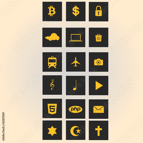 Vairous Flat Icon Set