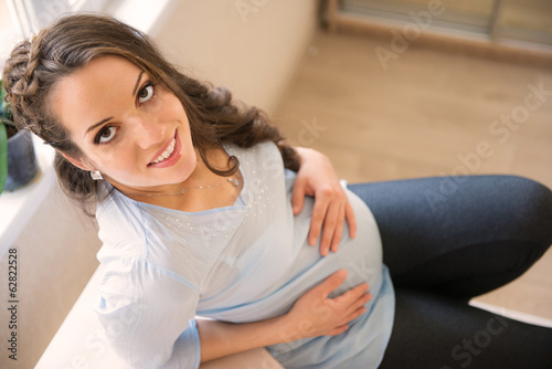  Young pregnant woman portrait