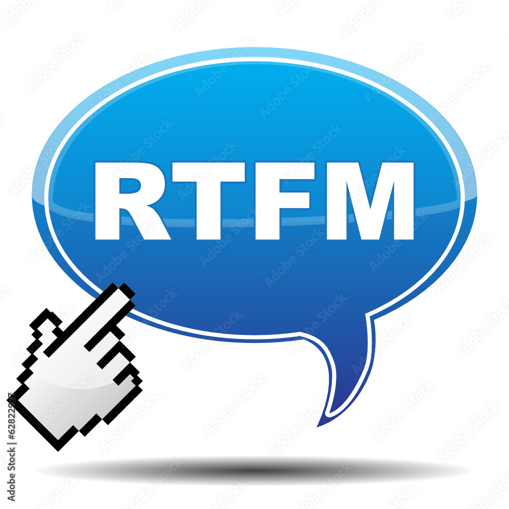 Fototapeta premium RTFM ICON