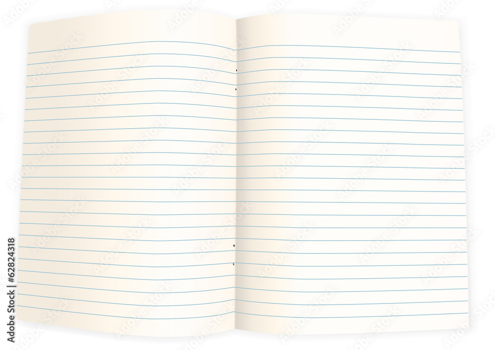 vector blank lined sheet of paper from writing book vector blank lined sheet of paper from writing book