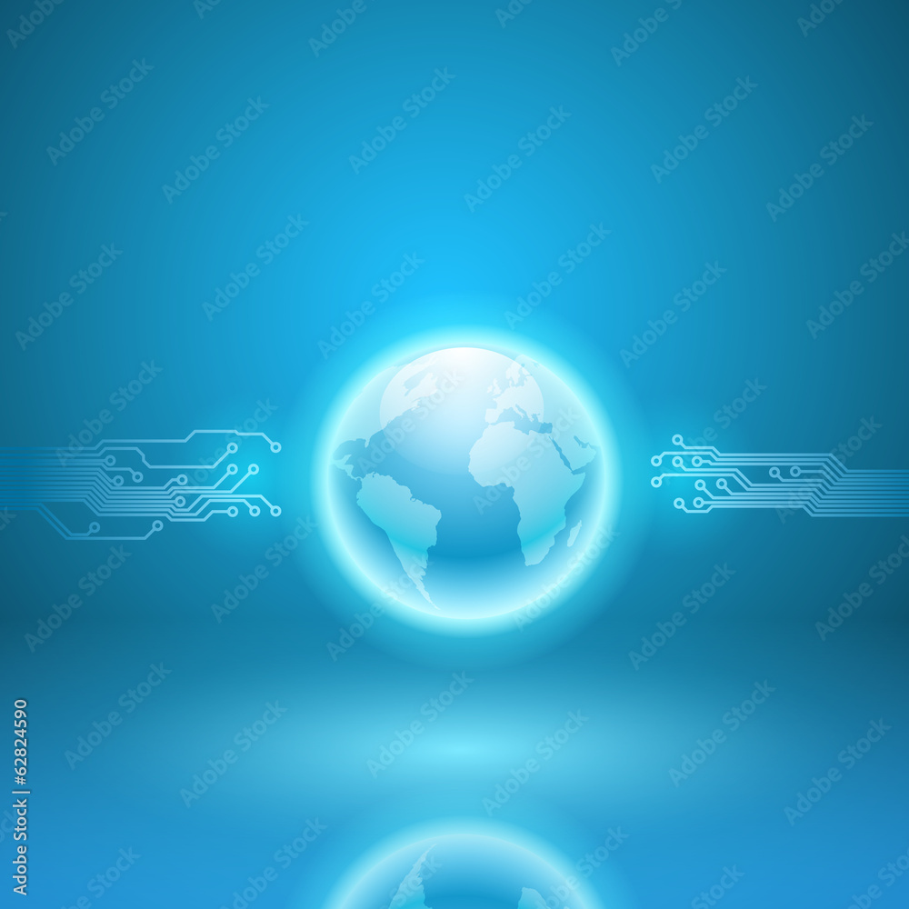Abstract electronics blue background with circuit board texture Abstract electronics blue background with circuit board texture