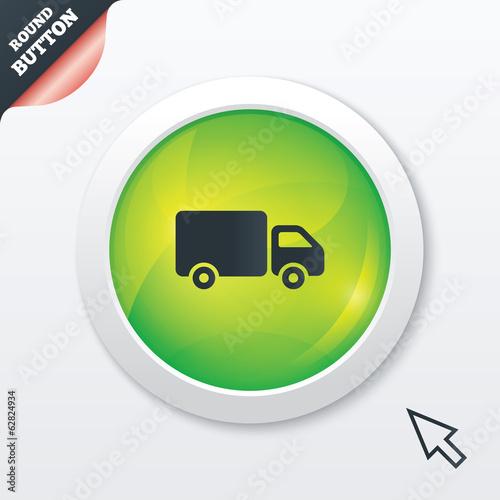 Delivery truck sign icon. Cargo van symbol.