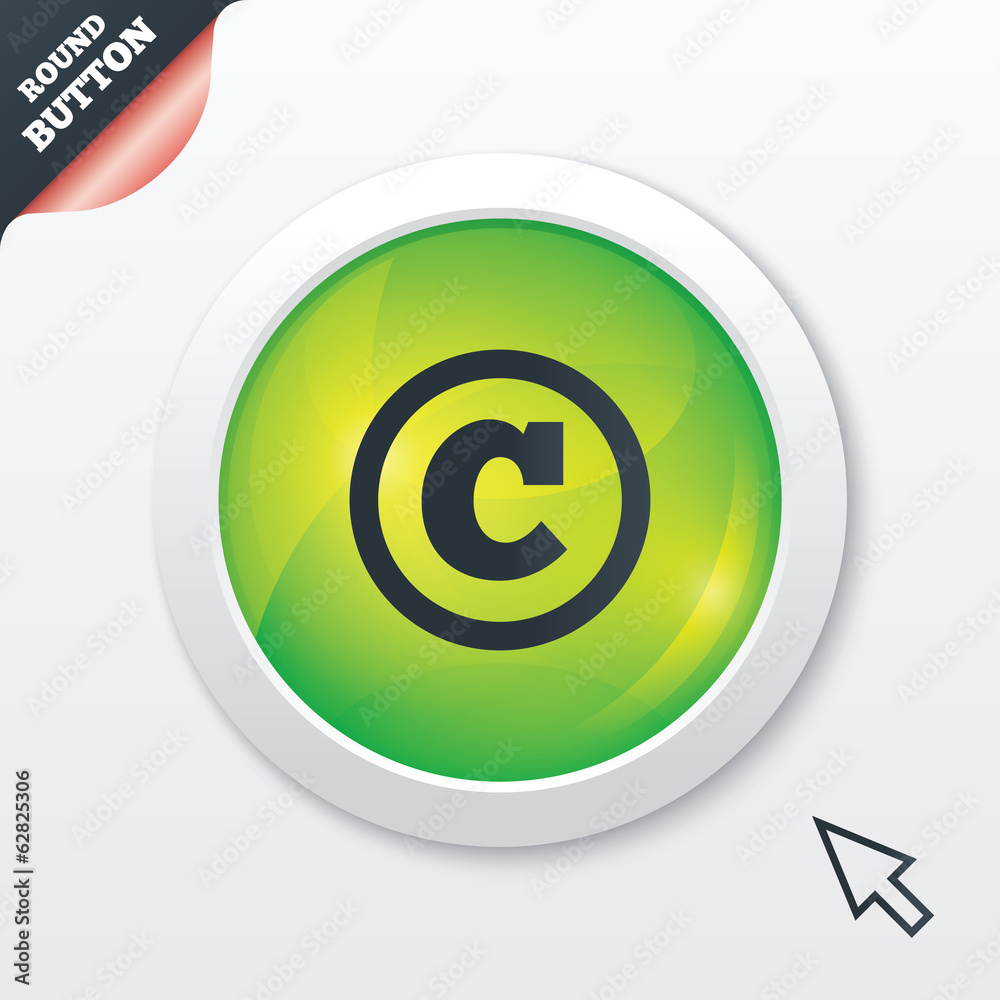 Copyright sign icon. Copyright button. Copyright sign icon. Copyright button.
