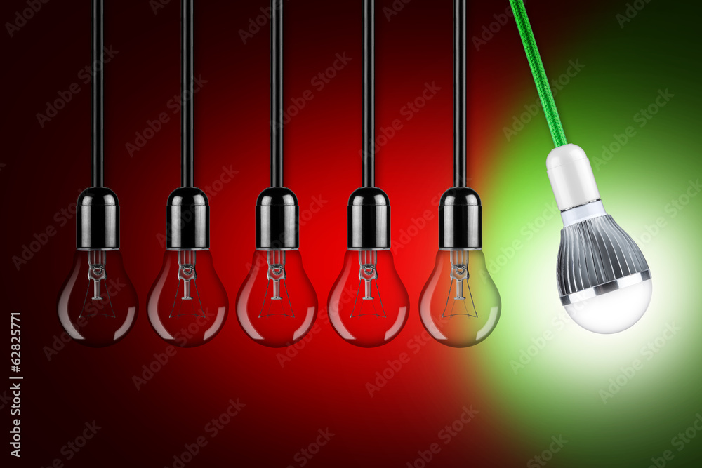 Naklejka premium LED pendulum concept