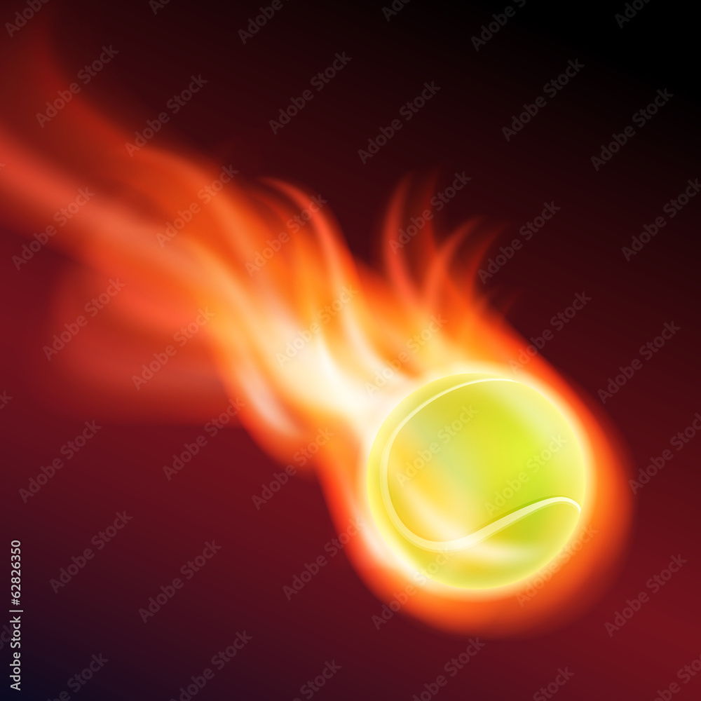 Burning tennis-ball