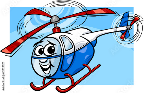helicopter or chopper cartoon illustration