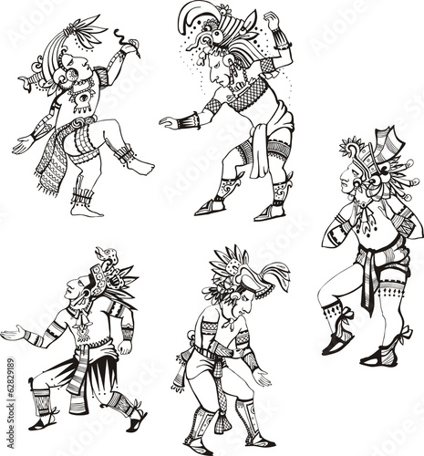 Maya characters dancing