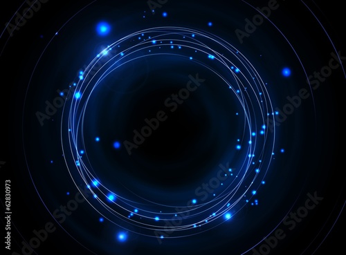 Blue Orbits Background