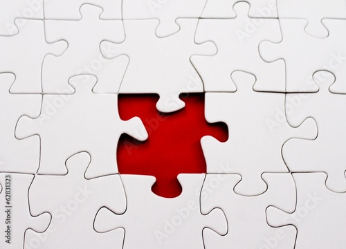 blank jigsaw puzzle missing piece