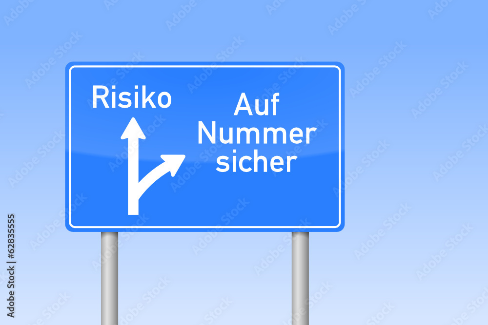 verkehrszeichen viereckig auf nummer sicher risiko I Stock Vector Adobe Stock