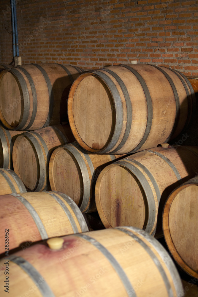 a wooden wine tank in house