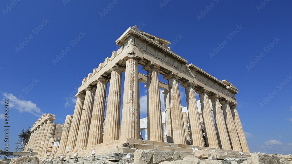 time lapse Ancient Acropolis in Athens Greece time lapse Ancient Acropolis in Athens Greece