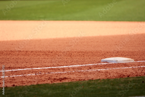 Photography First Base Featured In Empty Baseball Field