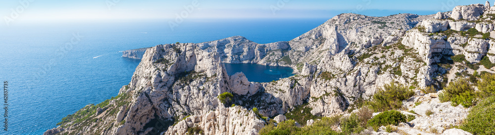 Calanques near Marseille and Cassis in south of France
