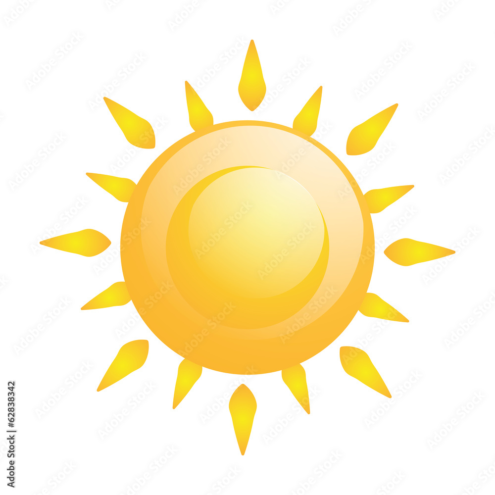Vector Abstract Sun Icon Isolated On White Background Vector Abstract Sun Icon Isolated On White Background