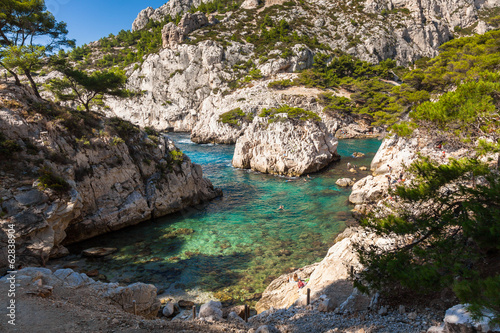 Calanques near Marseille and Cassis in south of France