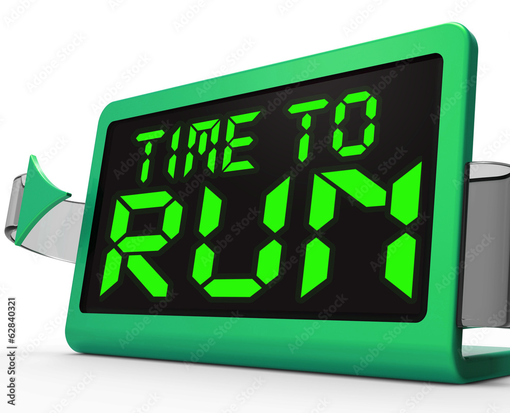 Time To Run Clock Means Under Pressure And Must Leave Time To Run Clock Means Under Pressure And Must Leave
