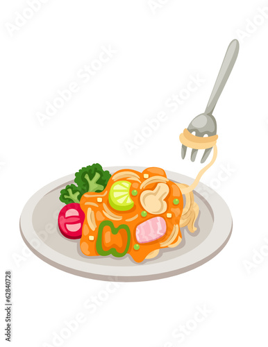Dish of spaghetti