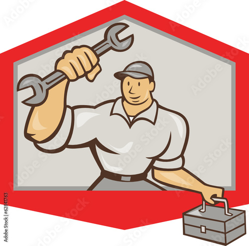 Mechanic Hold Spanner Wrench Toolbox Shield