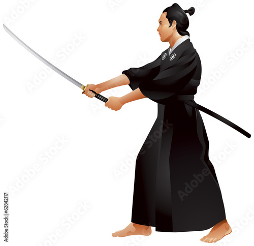 Kenjutsu Chudan Japanese samurai