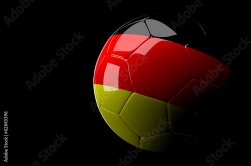 Germany soccer ball on dark background