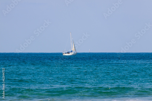 Yacht on Mediterranean Sea