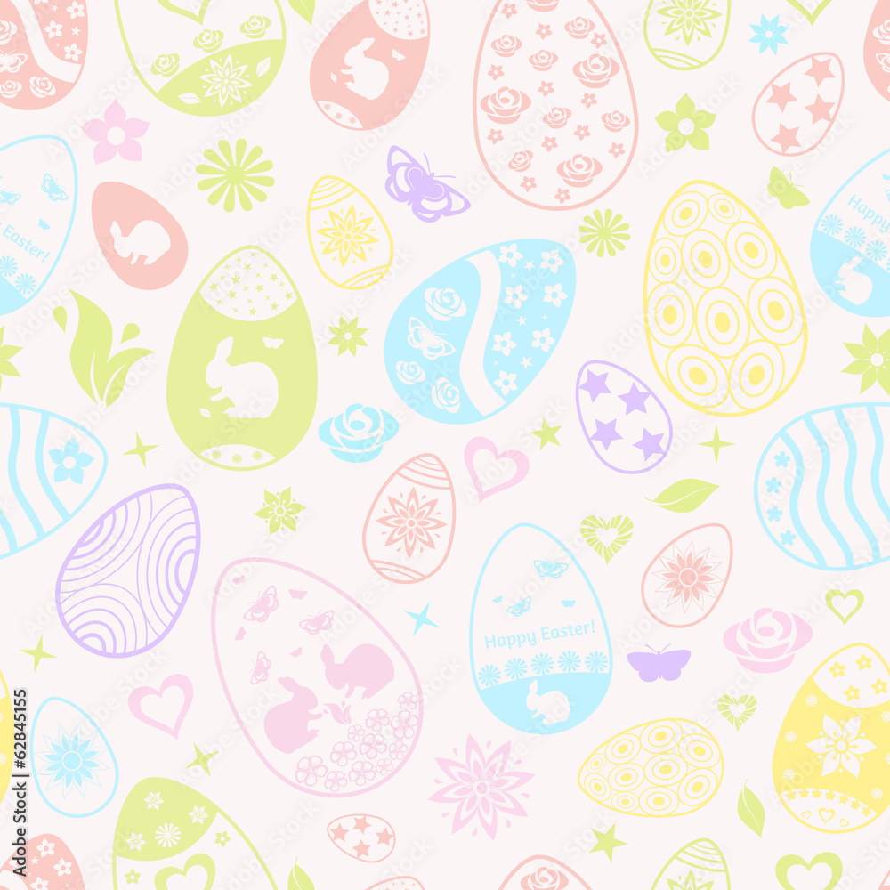 Seamless pattern of Easter eggs Seamless pattern of Easter eggs
