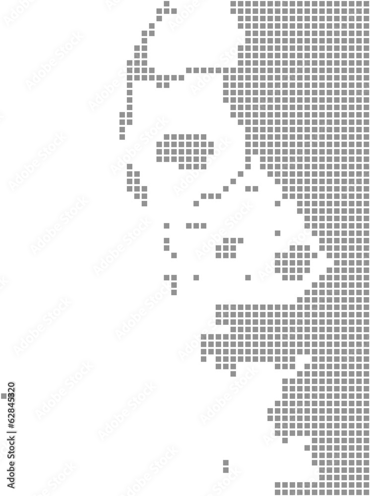 Pixelkarte: Nordseeküste