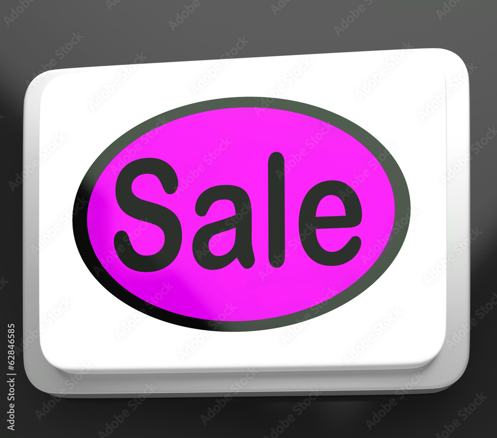 Sales Button Shows Promotions And Deals