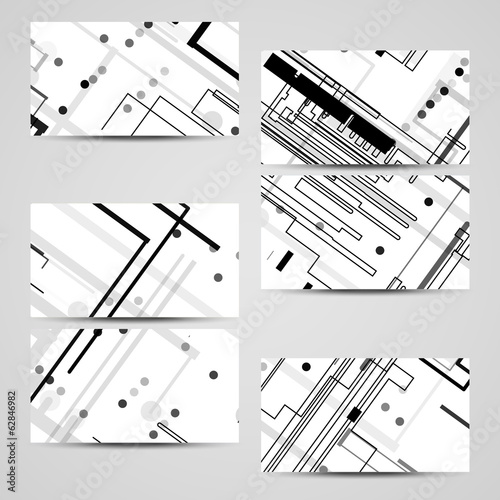 Vector business-card set for your design, circuit board