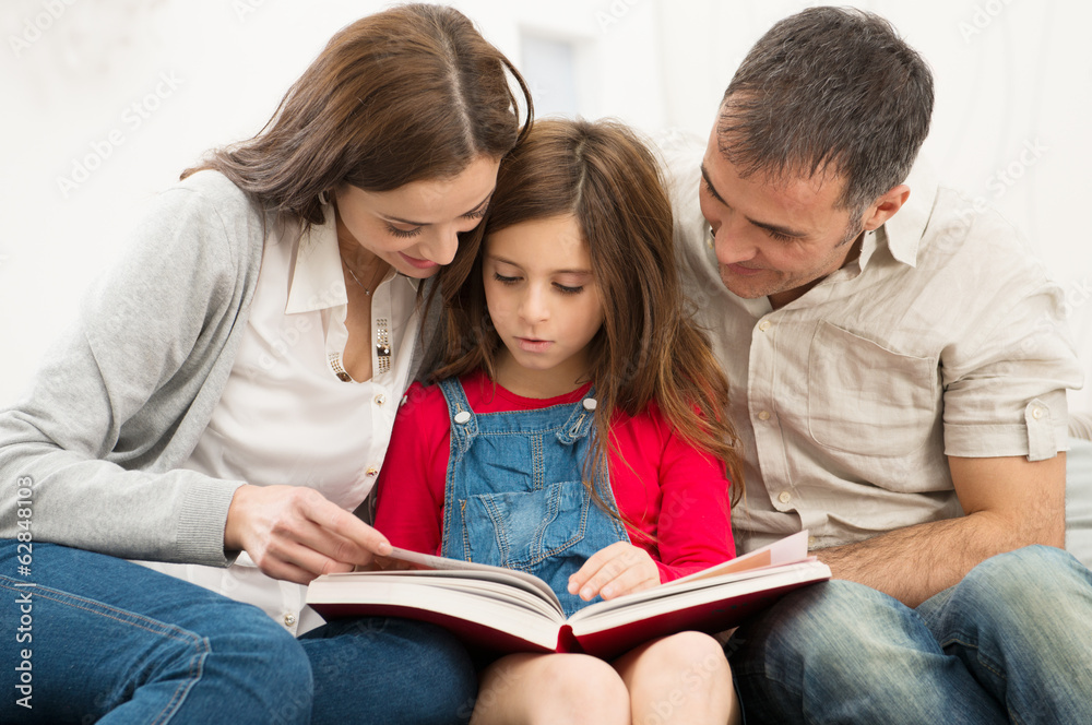 Parents Helping Daughter In Studies Parents Helping Daughter In Studies