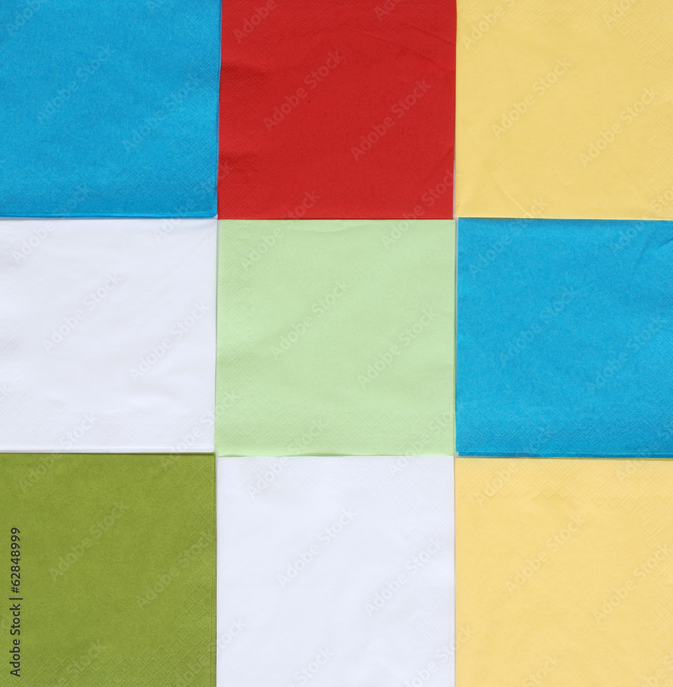 colored paper napkins