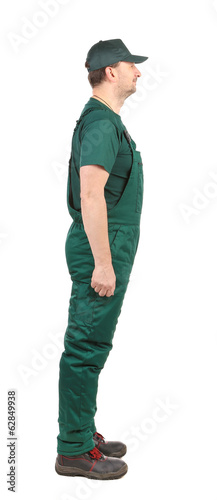 Profil Man in green overalls