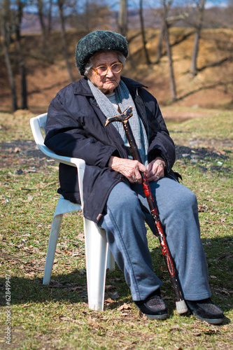 Portrait of the elderly woman