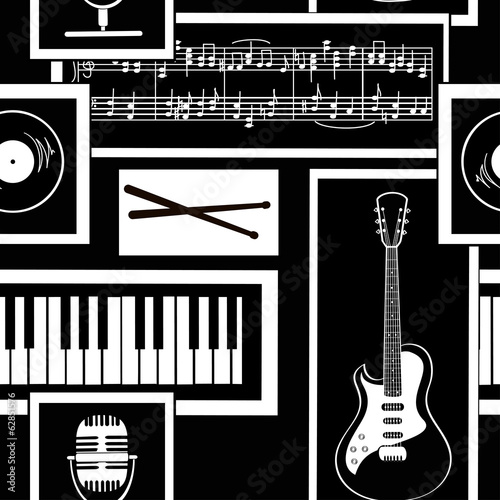 Seamless pattern of musical attributes