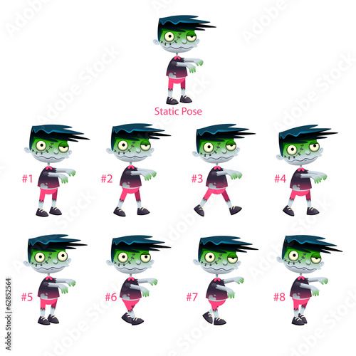 Animation of Zombie walking.