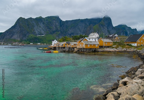 Traditional wooden houses in Reine village, Norway #62852931