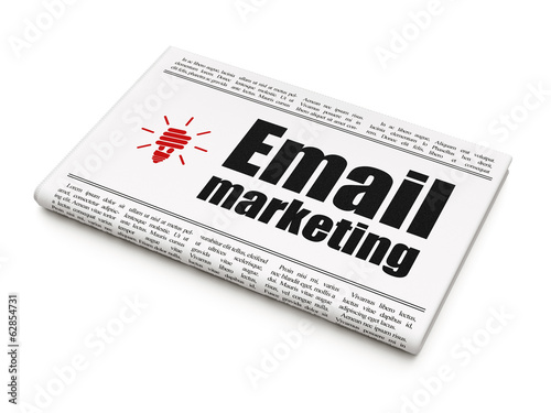 Business concept: newspaper with Email Marketing and Energy