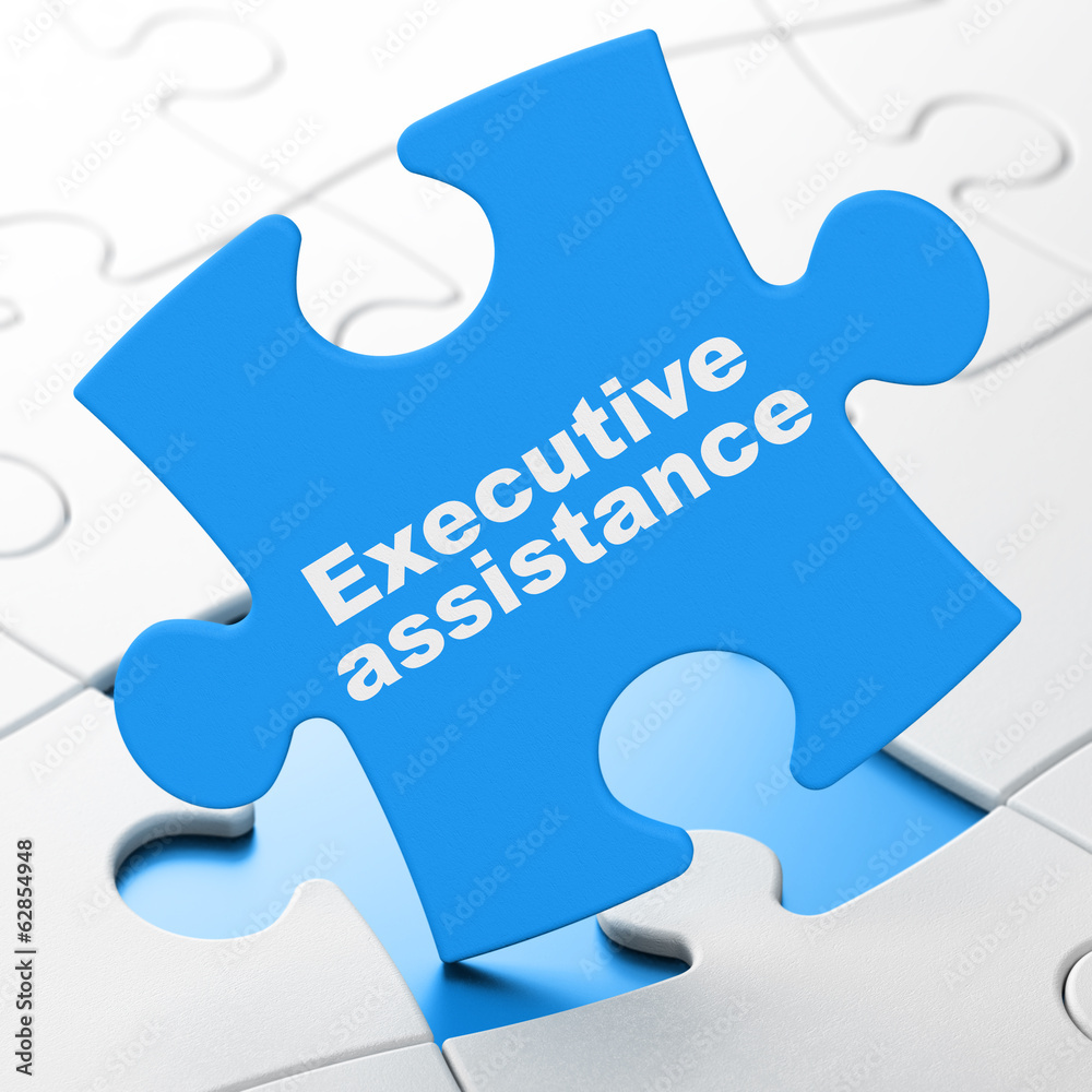 Business concept: Executive Assistance on puzzle background Business concept: Executive Assistance on puzzle background