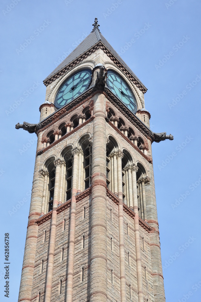 Clock Tower of Old City Hall, Toronto, Canada
