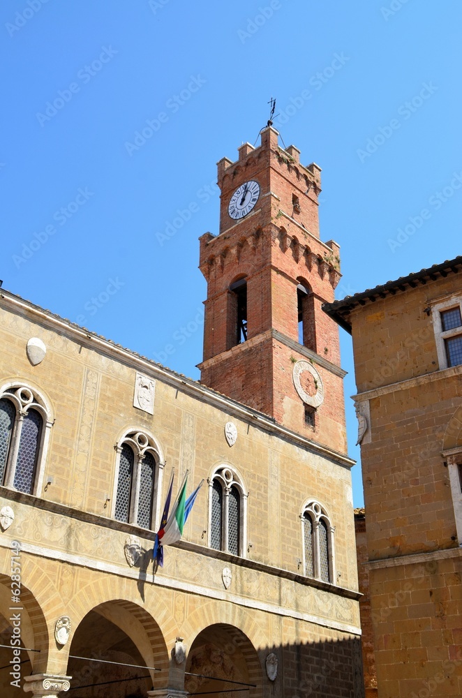 Details of Italian city, Pienza, Tuscany, Italy