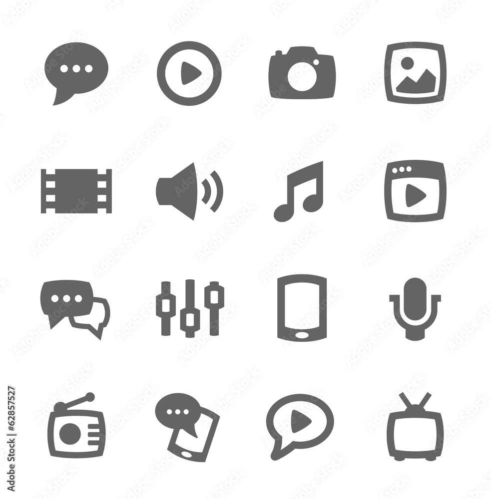 Fototapeta premium Media icons