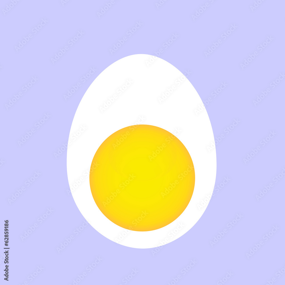 Boiled egg graphic- transverse section