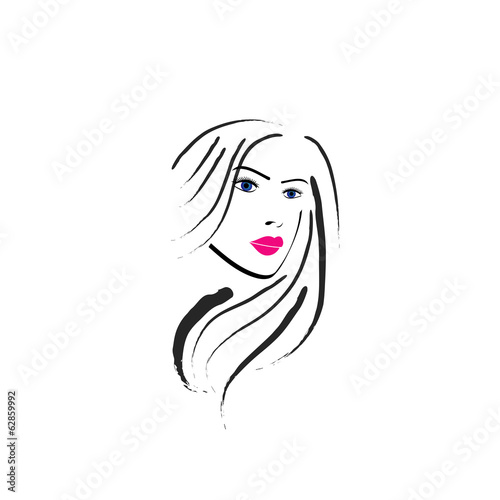 A beautiful lady with long hair