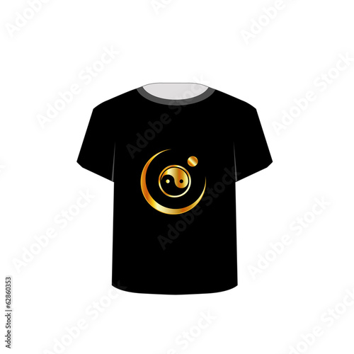 T Shirt Template- yin yang symbol