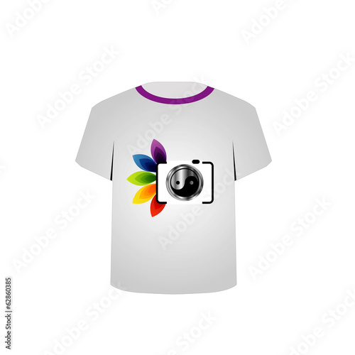 T Shirt Template- digital camera