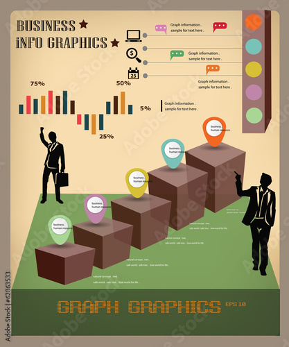 Graph infomation graphics,business concept