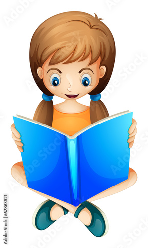 A young lady reading