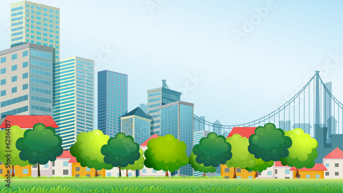 Tall buildings in the city